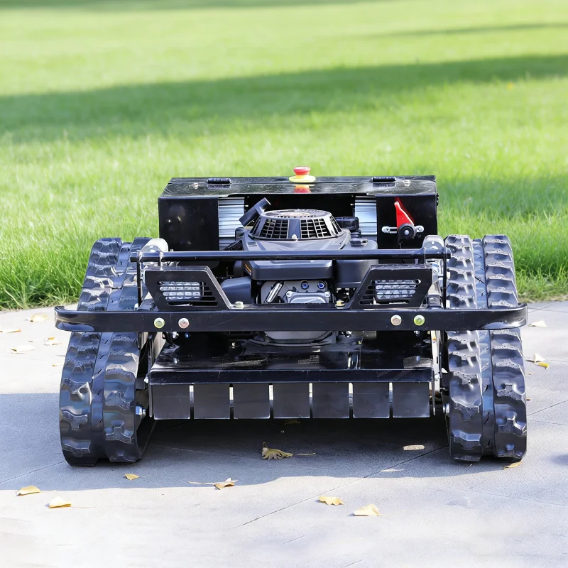 

Customized remote control multifunctional control lawn mower track type greenhouse farm slope weeding equipment