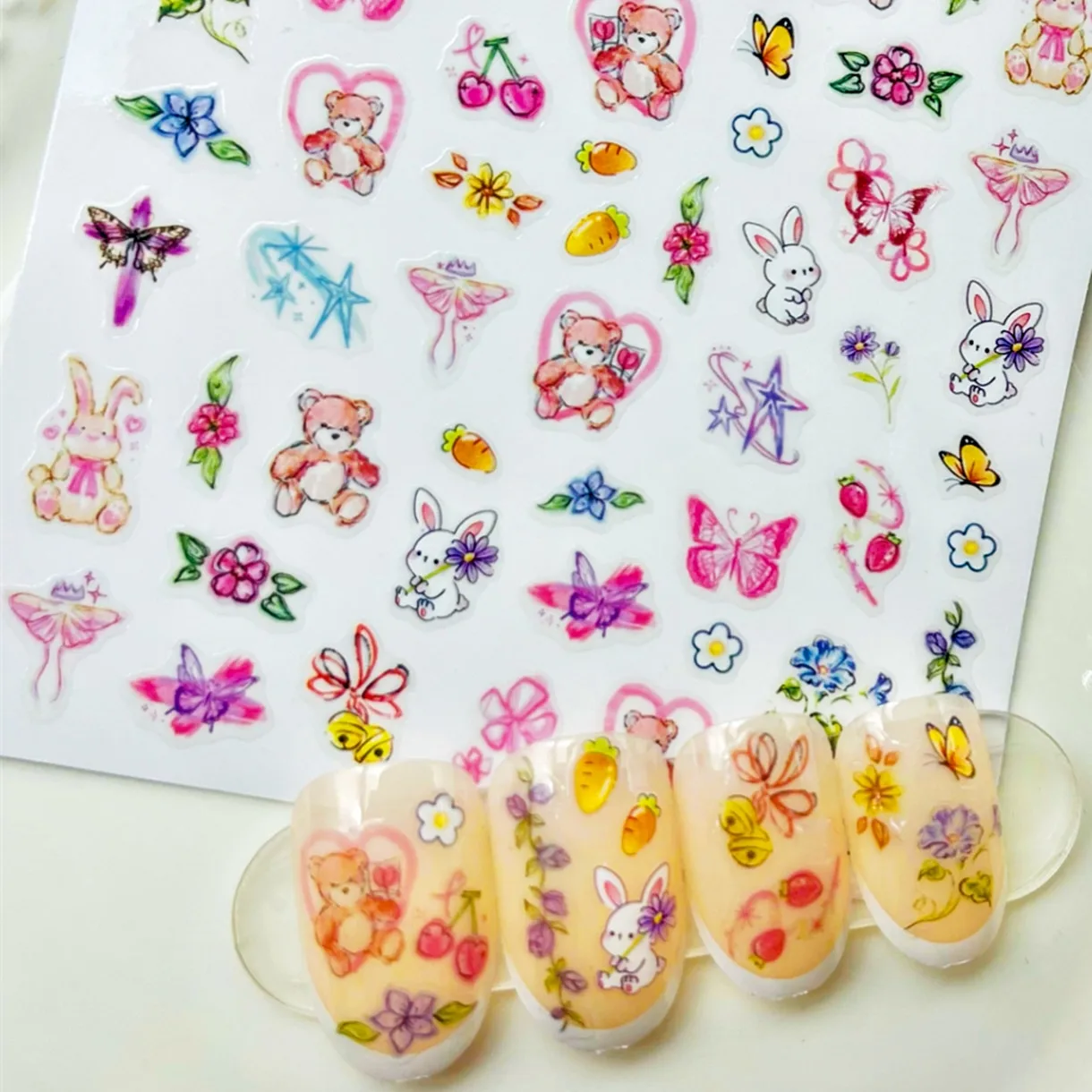 3D Nail Art Stickers Cute Bears Nail Art Decals For Nail Art Decoration, Nail Art Supplies TSC-534-536