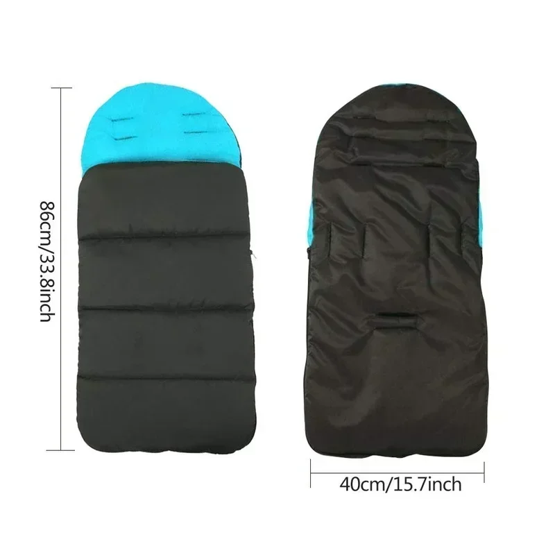 Universal Stroller Winter Sleeping Bag Kids Warm Windproof Footmuff Cover Blanket Toes Buggy Seat Cushion Newborn Accessories