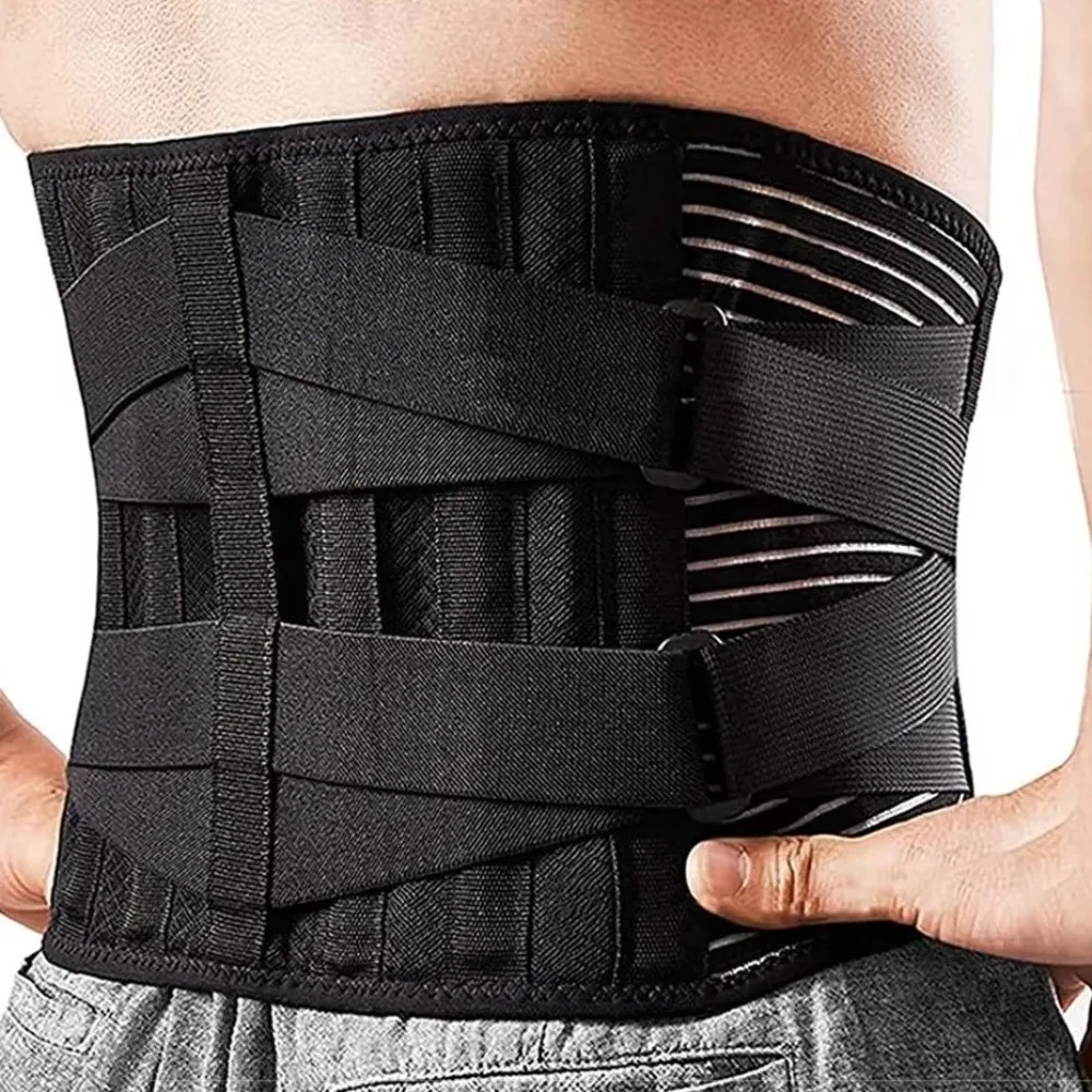 Adjustable Breathable Waist Braces Anti-skid 16-hole Mesh Lumbar Support Belt 6 Stays Double Pull Brace Support Belt Workout 3