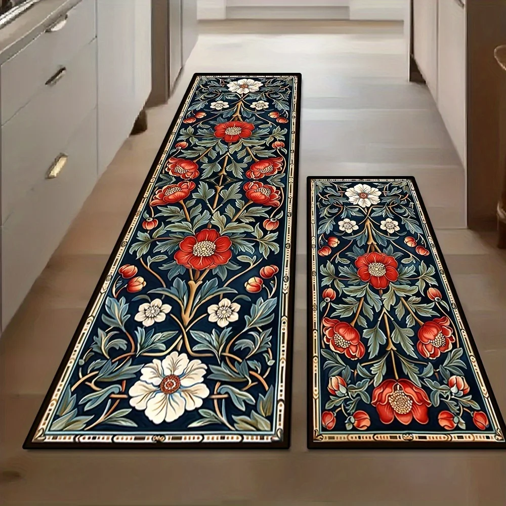 Soft carpet floral designs, hallway rugs, and welcome mats from the Plant Collection, perfect for offices and homes