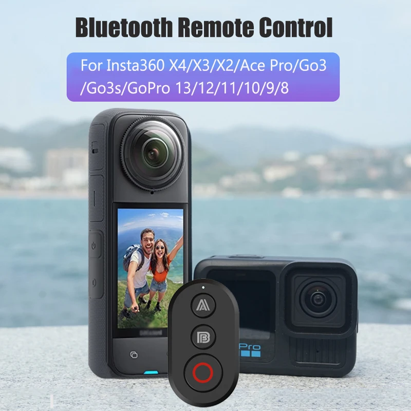 

Подходит для спортивной камеры Insta360 GoPro, Bluetooth-пульт дистанционного управления для Insta360 X2 X3 X4 X5 GO3 Ace Pro GoPro 13 12 11 10 9 8