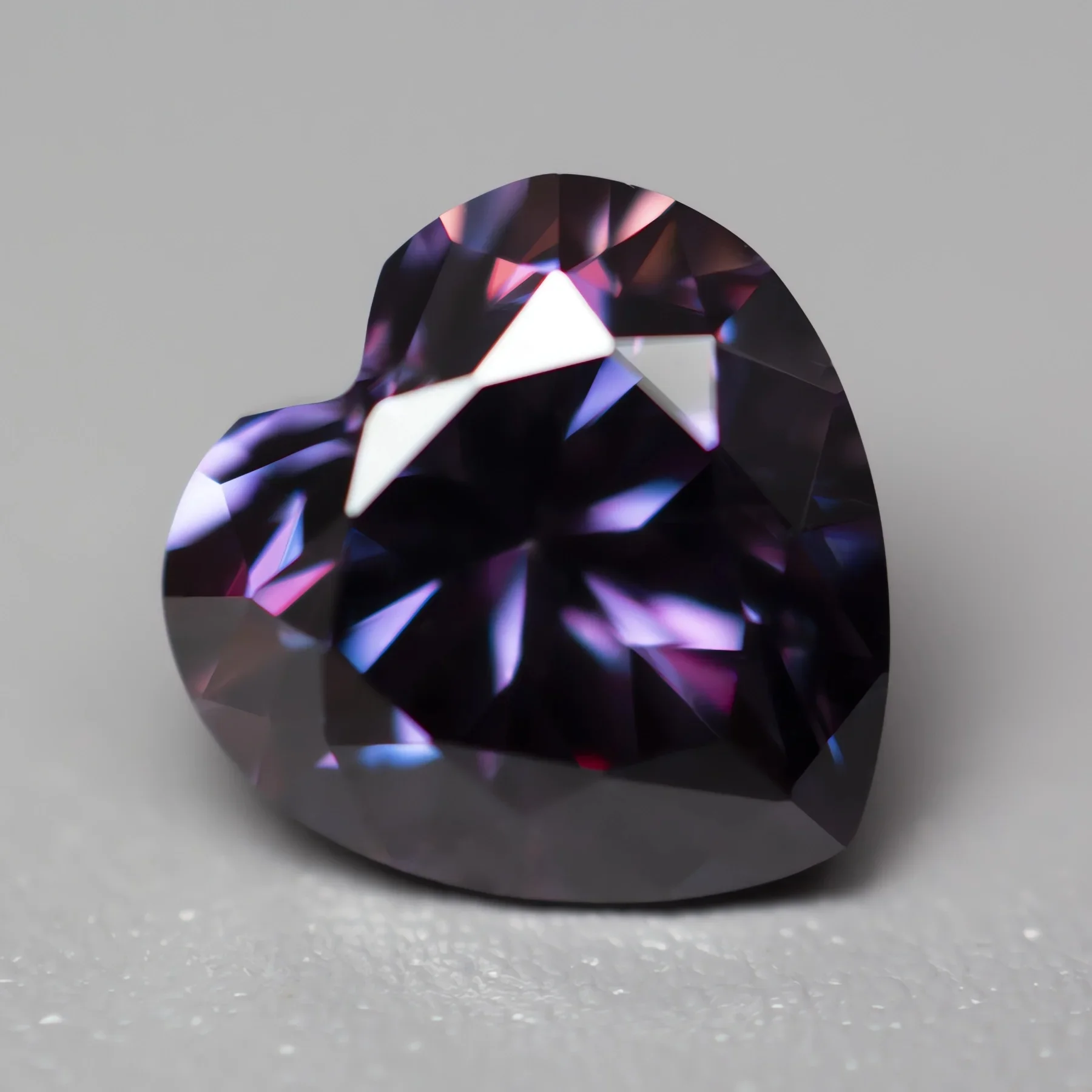 Royal Purple Moissanite Stone With Certificate Heart Cut 1.0-5.0ct Certified Moissanite Loose Gemstone Positive Pass Tester GRA