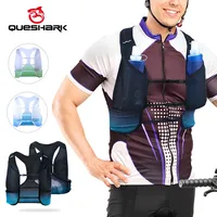 Queshark Cycling Hydration Vest Pack 3L-Mesh Reflective Bike Backpack with Water Bladder Commuting & Night Mountain Biking