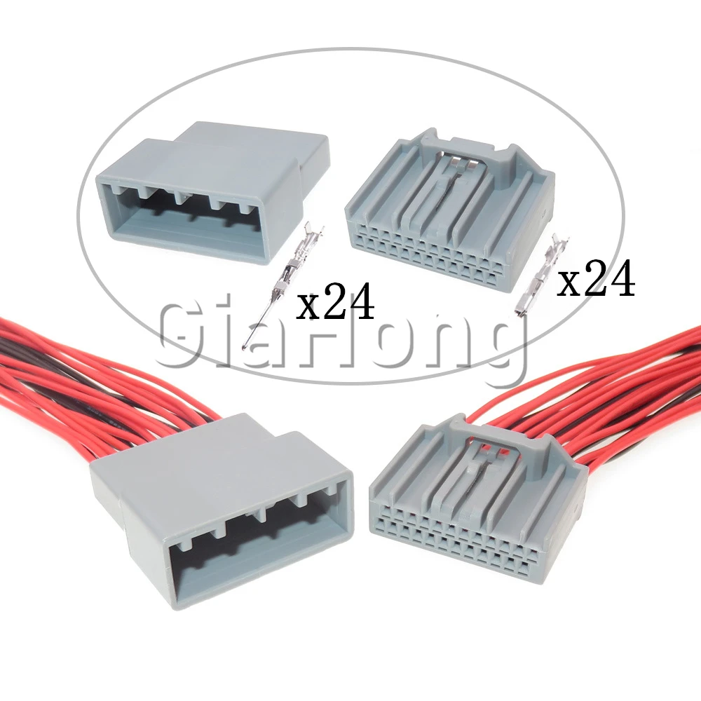 1 Set 24 Way MX34024PF1 Starter Car Small Current Plug  Auto Male Female Cable Socket Automobile Electrical Connector MX34024SF1