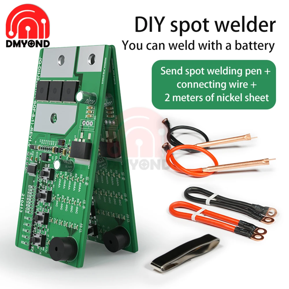 

DIY Mini Spot Welder Welding Machine 0.1~0.3mm Nickel Sheet Welding Tool Intelligent Control Spot Welder For 18650 26650 Battery