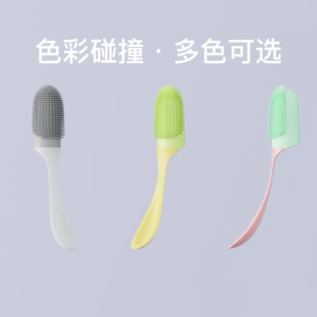 Cross border pet toothbrush Finger toothbrush with handle Soft rubber teeth cleaning brush Dog and cat oral cleaning tool