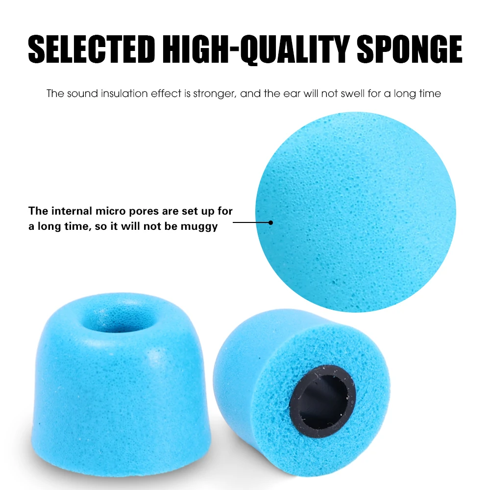 Memory Foam Noise Isolating Comfortble Ear Tips Ear Pads For Samsung Xiaomi Redmi Huawei Earphone Universal In-ear Earplugs image 3