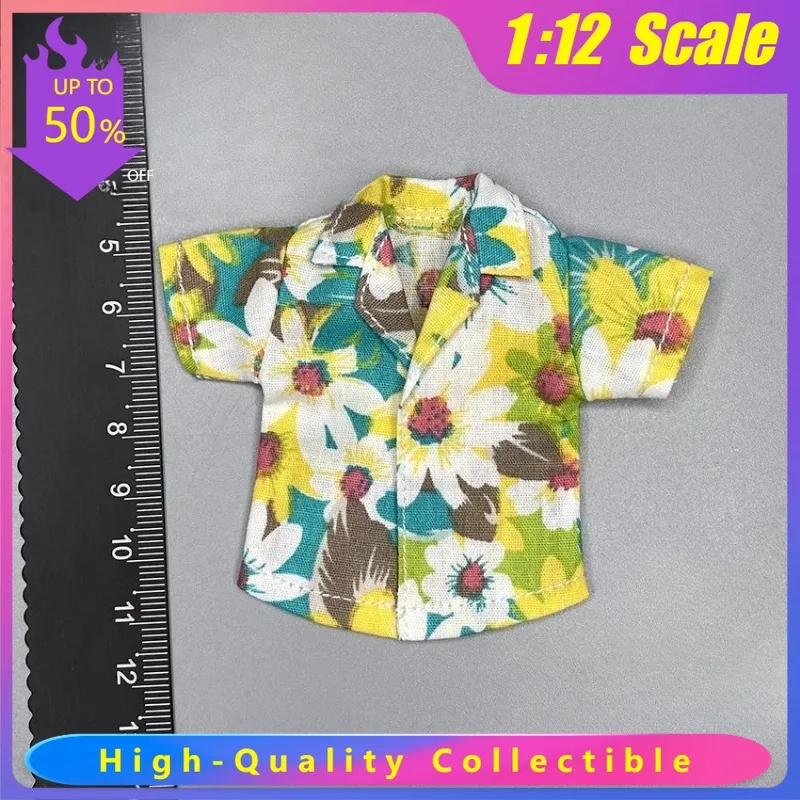 

CROWDHTOYS 1/12 Male Soldier Trend Printing T-shirt Short Sleeve for 6in Action Figure Doll Body Clothes Model