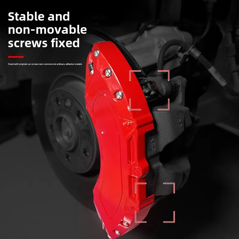 For Xpeng P7 4Pcs Car Brake Caliper Cover Aluminum Alloy Auto Front Rear Wheel Hub Decoration Caliper Protector Accessories