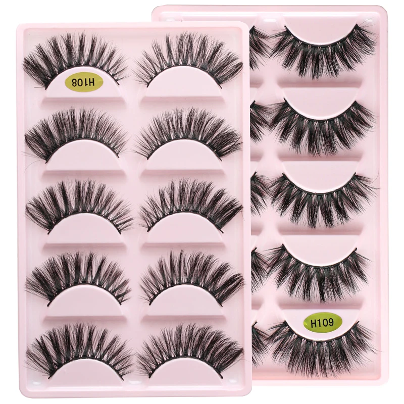 3/5/10 Pairs 3D Mink Lashes Natural Soft Eyelashes Dramatic False Eyelashes Faux Cils Make up Fake Eyelash Extension Maquiagem