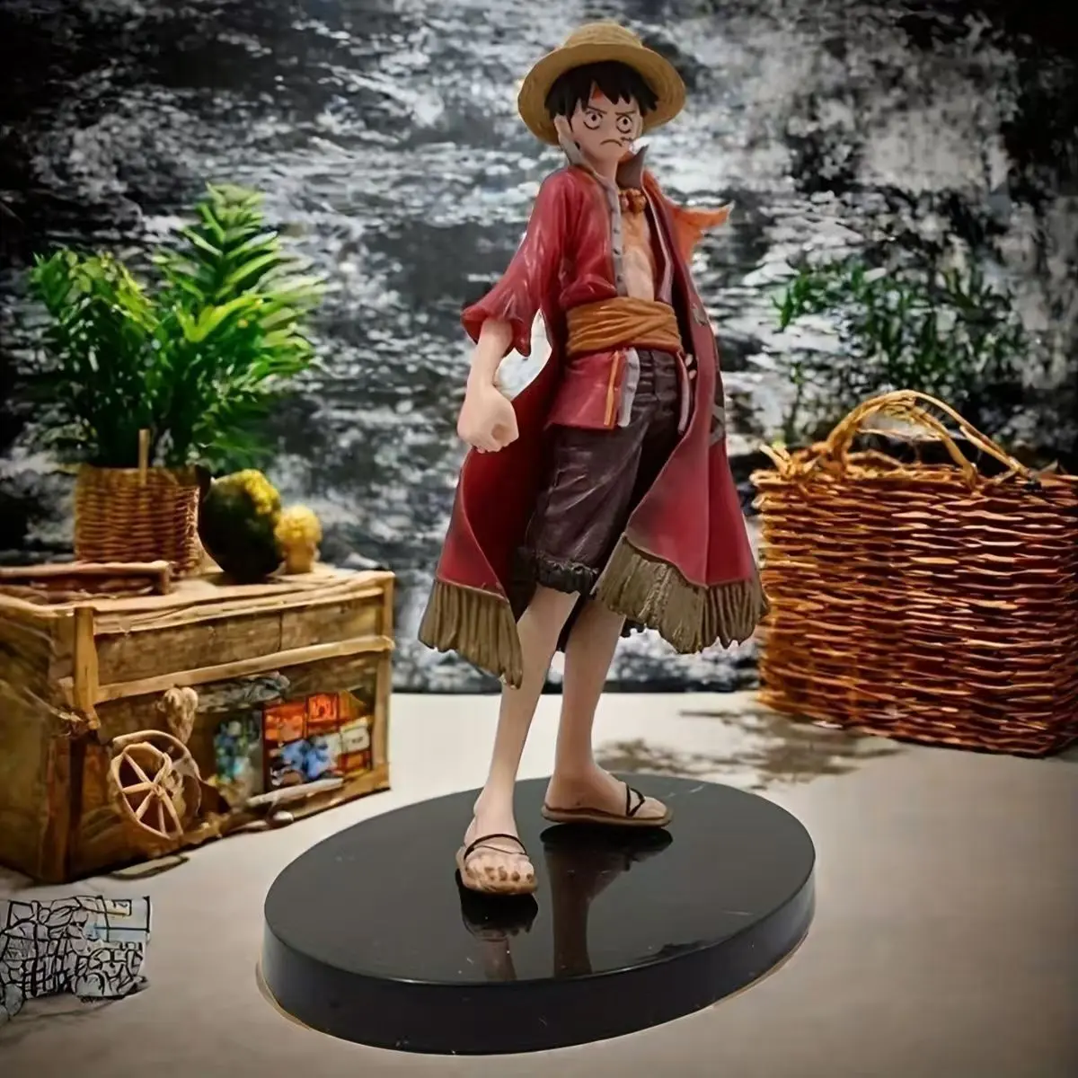 

Anime One Piece The 15th Anniversary Cape Luffy Model Toy Action Scene PVC Decorations Children Collection Gift