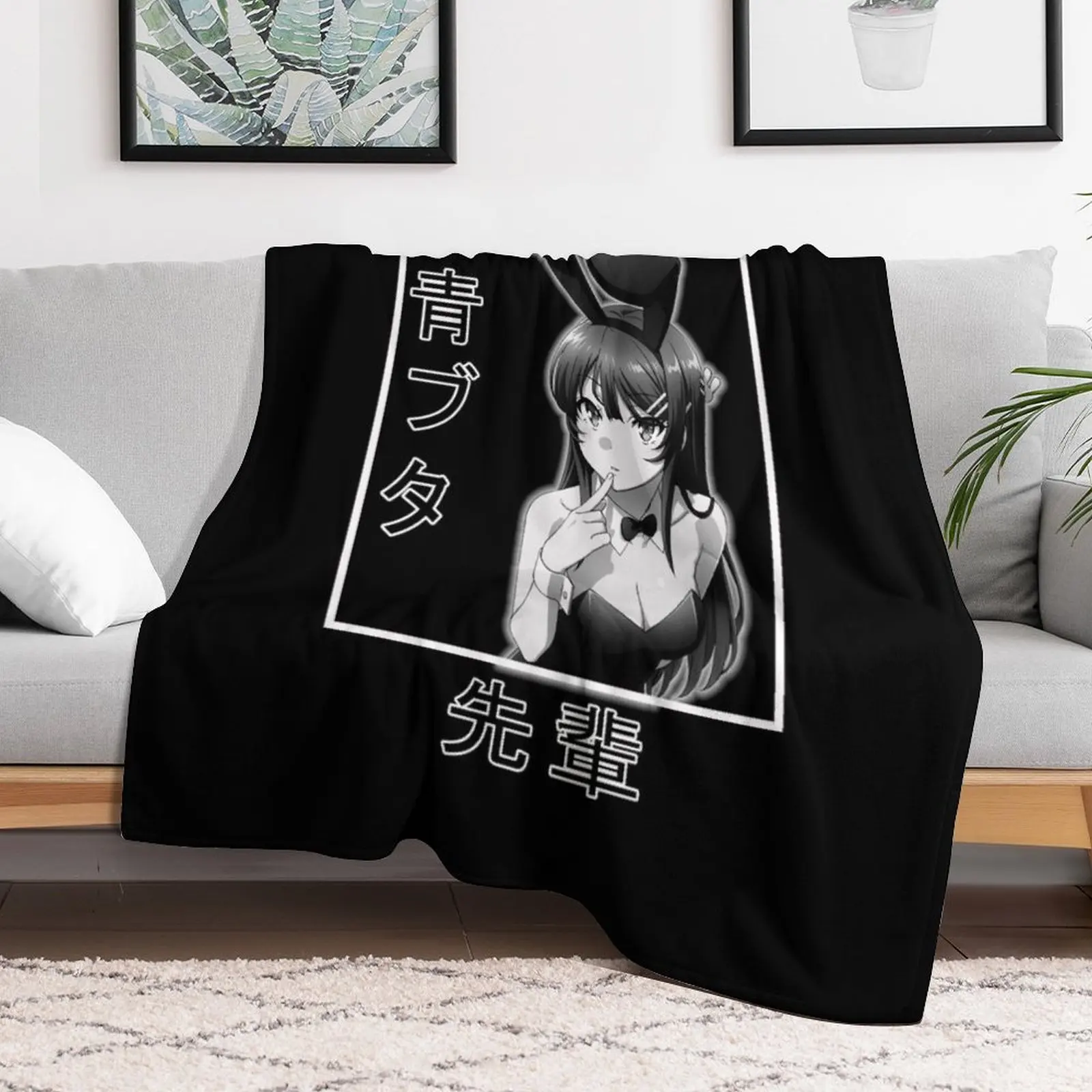 Mai Senpai Throw Blanket Comforter Tourist manga Plush Blankets