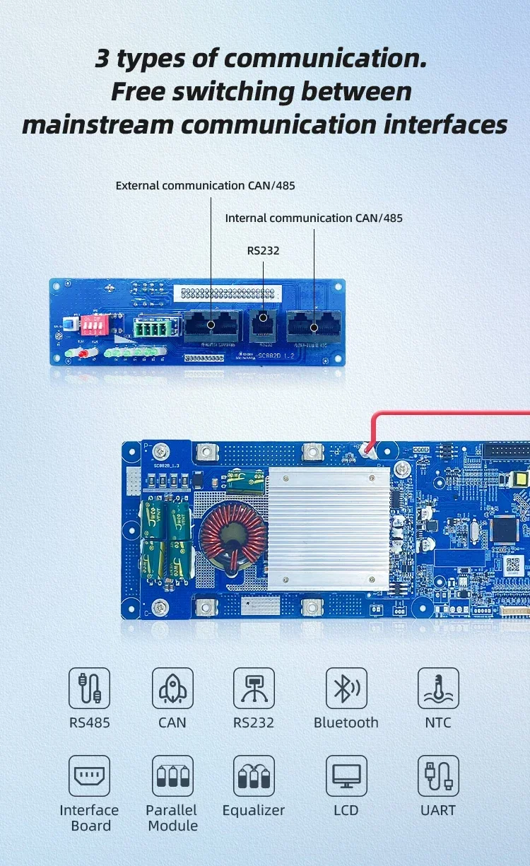 Hot SalesXJ 12v/21v/100a Li-ion/Li-polymer Battery Protection Circuit Board 14s/48v BMS-High-Efficiency LMO Ternary Lithium Char