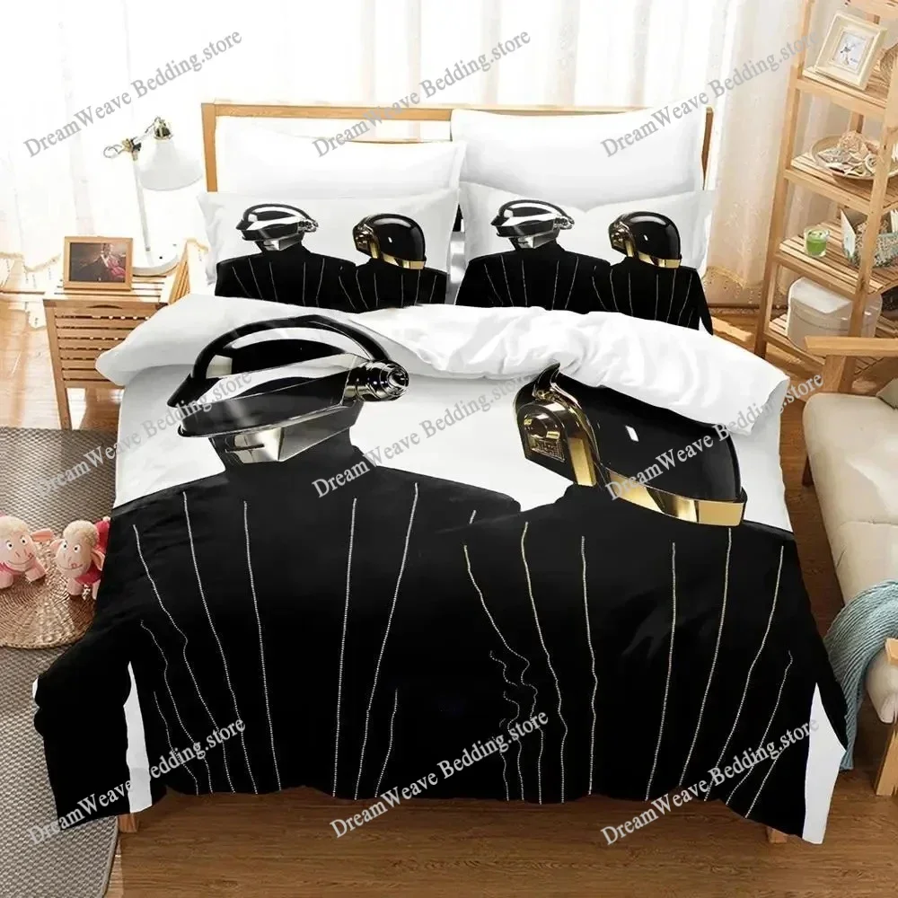 2025 Hip Hop Daft Punk Adult Boys Cartoon Anime 3 Piece Set Kawaii 3D Duvetcover Sets Casal Bedding New Home Textileextile 5