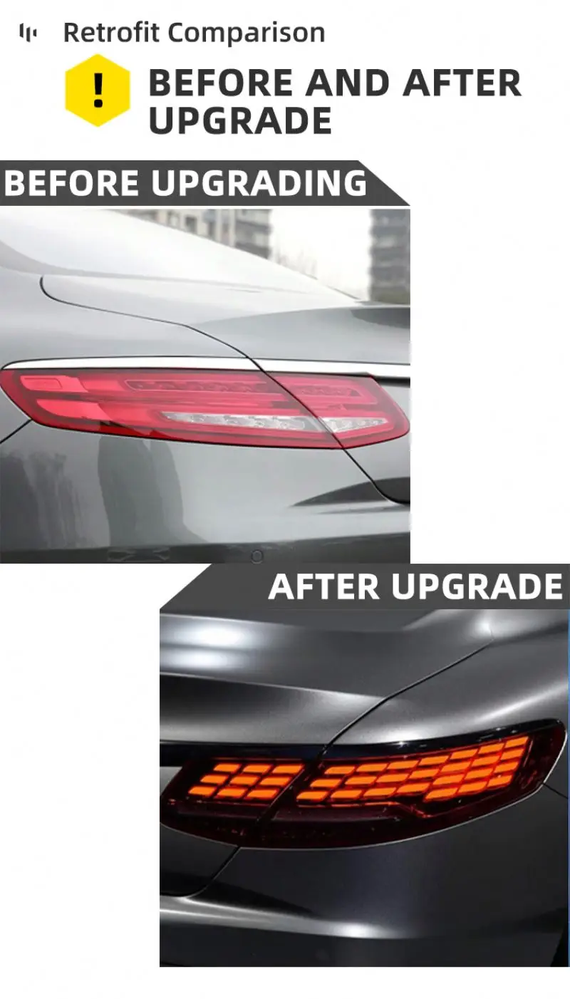 MJ 2015-2020 for W217 Facelift LED Tail Light Clear New Upgrade Turn Signal Car Accessories Indicators