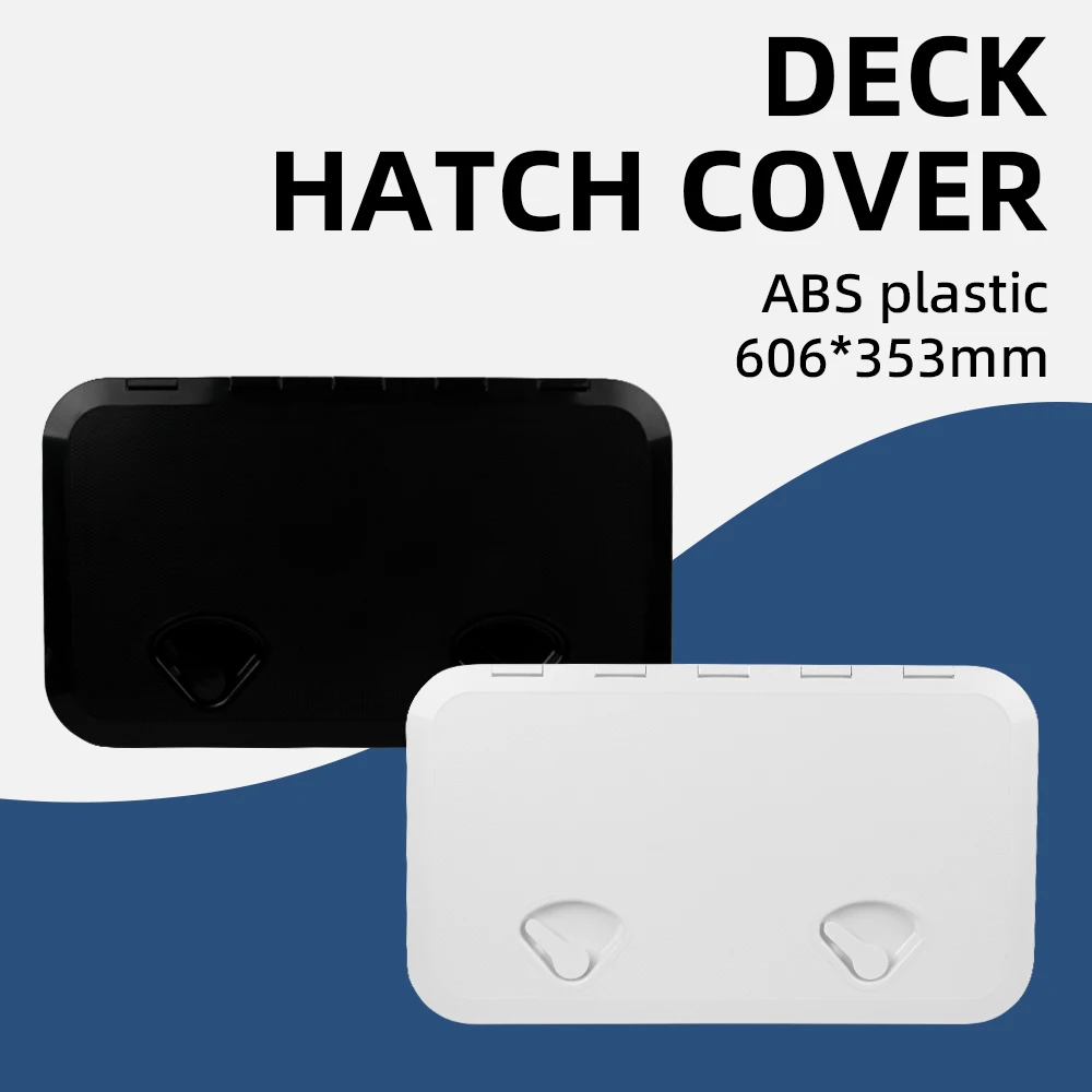 

1PCS Boat ABS Deck Access Hatch Cover 606x353mm 180 Degree Lid Hinge Boat Deck Hatch Anti-UV Non-Skid Inspection