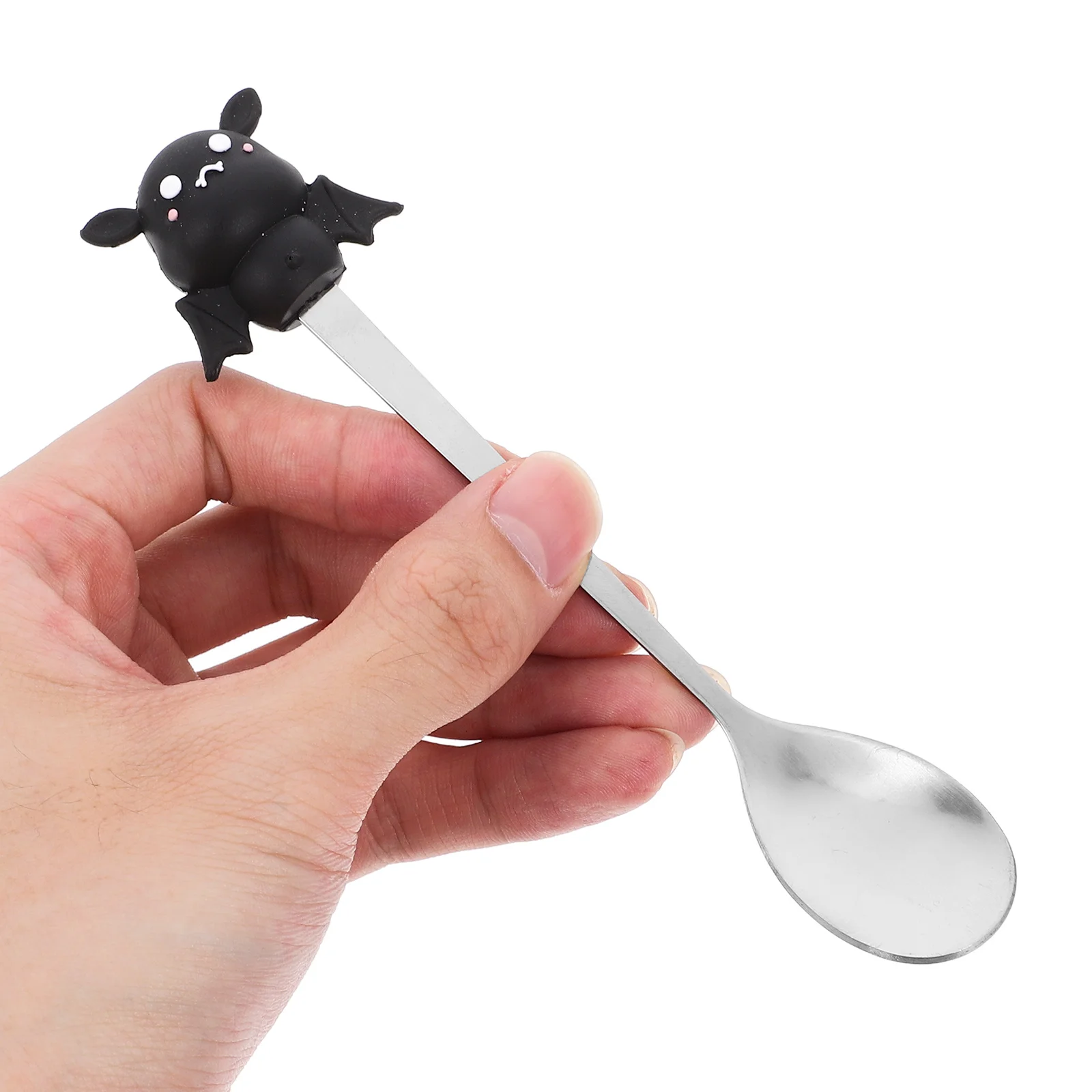 

6Pcs Halloween Style Stainless Steel Spoons Unique Design Lightweight Comfortable Grip Home Restaurant Canteen Use