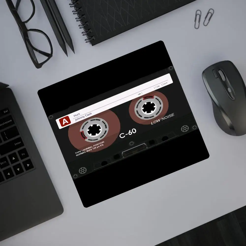 Vintage Cassette Tape Mouse Pad Non-Slip Rubber Music Player Low Noise Computer Mat Laptop Accessories HYBXAXC Desk Interior