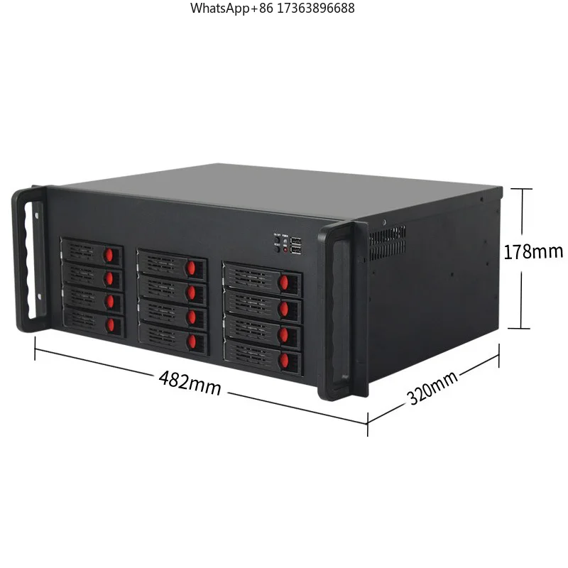 Cloud 12 Bay Hot Swap Server case Rackmount 4u Micro Atx Nas Server Chassis Network Attached Storage