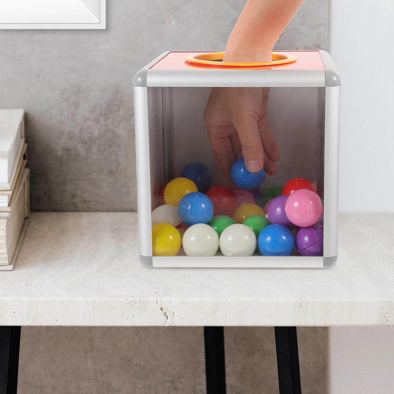 

Lottery Box Metal Raffle Ticket Holder Display Case for Corporate Parties Church Events Contest Tickets