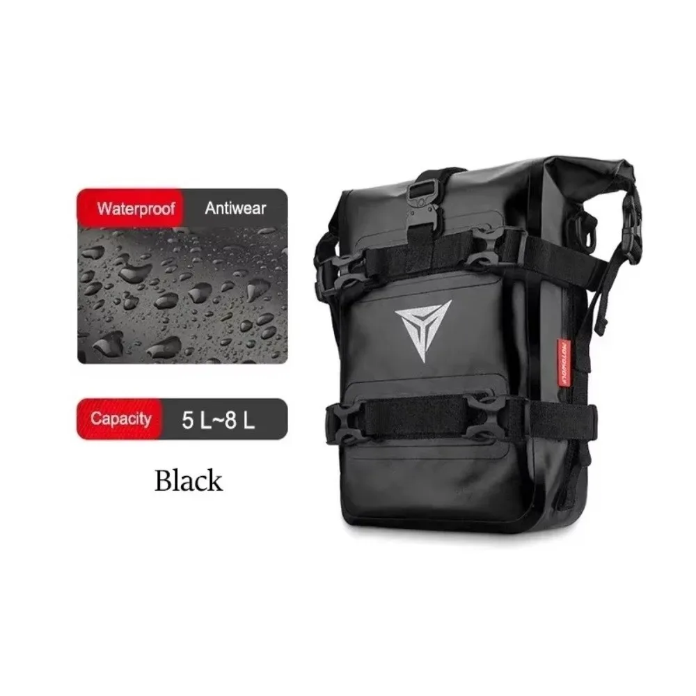 

PVC Motorcycle Bumper Bag Waterproof Scratch proof Motorcycle Frame Crash Bars Adjustable Large Capacity Protective Bar Side Bag