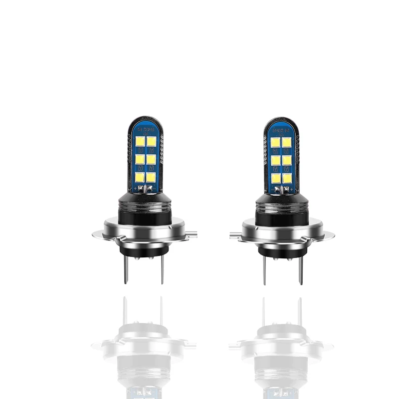 2Pcs 7 Colors Green Orange H7 H11 H8 HB4 9006 H27 881 880 H3 High Quality LED Bulbs Auto Fog Lamps Car Anti Fog Lights Foglamps