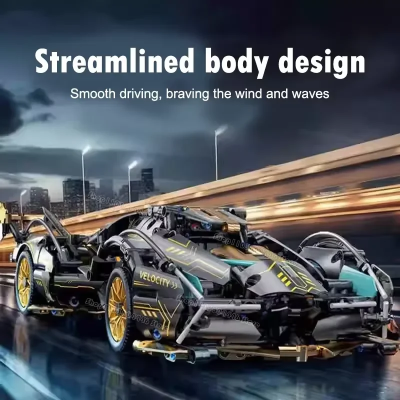 1148 pçs 1:14 rc carro moc construção design legal conjunto de blocos de construção de corrida power moc tijolos criativo brinquedo diy crianças presentes aniversário