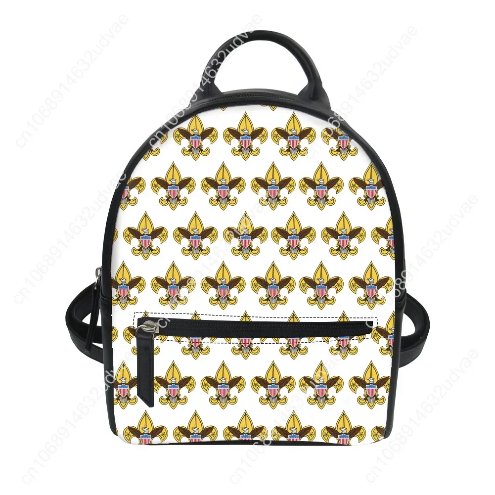 Scouts of America Backpack Purse Women Schoolbags Personalized Double Shoulder Bag High Quality Daypack Leather Travel Bag Gift