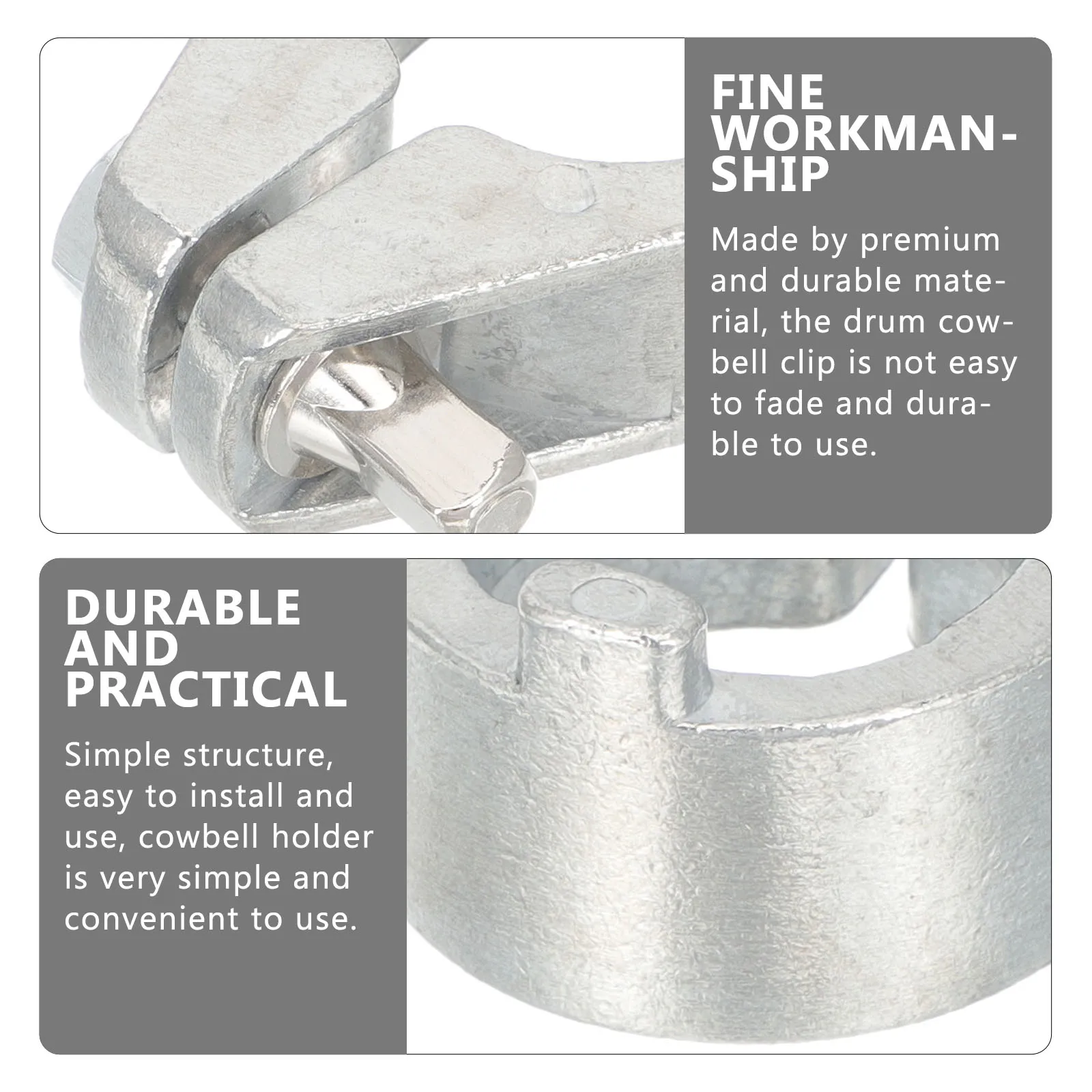 

Horn Bell Accessories Cowbell Mounting Clamp Drum Clip for Cowbells Extension Holder Drums