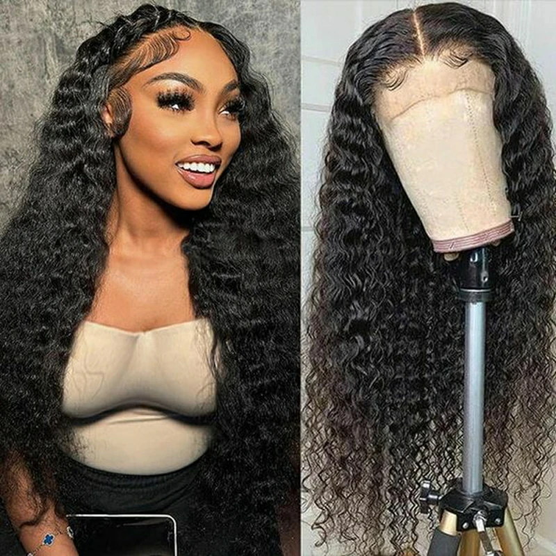 

Kinky Curly Lace Front Human Hair Wigs Brazilian Curly Transparent Lace 4x4 Kinky Curly Lace Closure Human Hair Wigs For Women