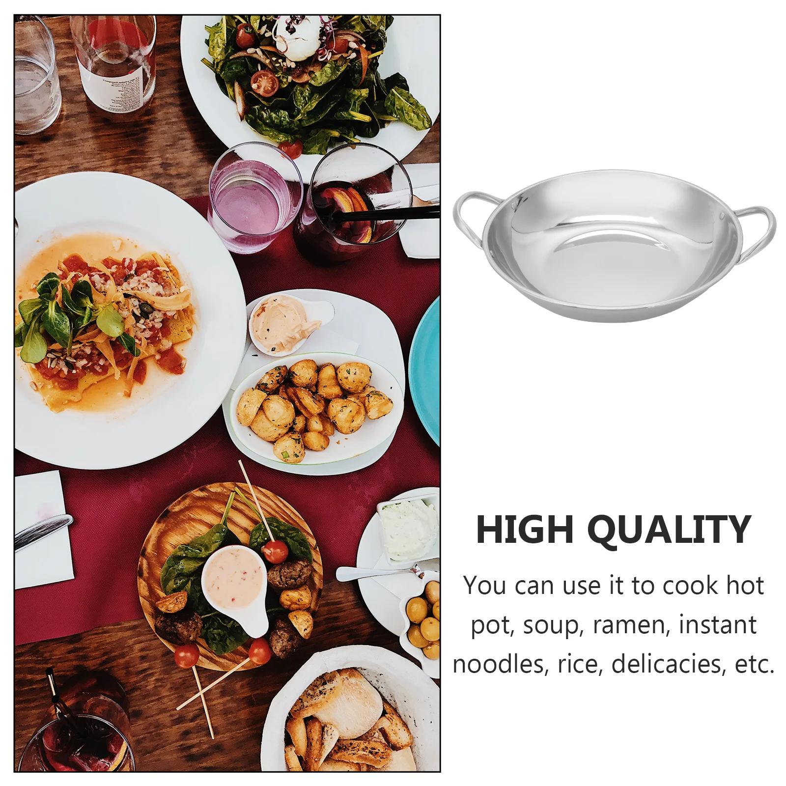 

Magnetic-free Hot Pot Hotpot Steel Fondue Multifunction Stovetop Stainless