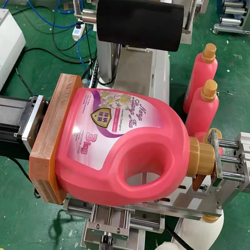 Desktop square Bottle Top Surface Press Label Sticking Label Machine Semi-automatic