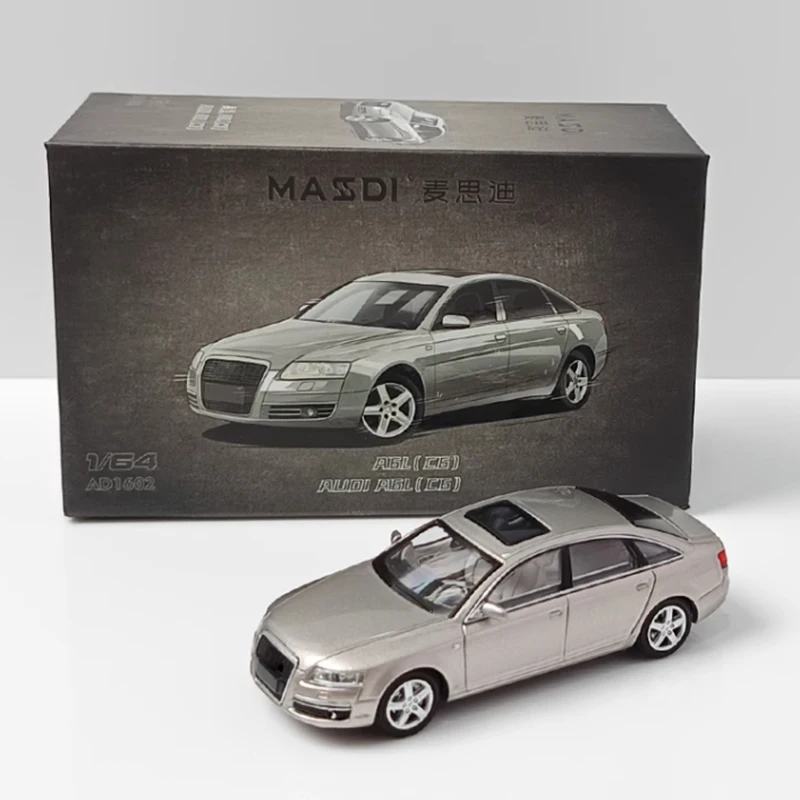

MASSDI масштаб 1:64 6-го поколения C6 седан моделирование готовый продукт A6L модель автомобиля из сплава коллекция украшений для хобби