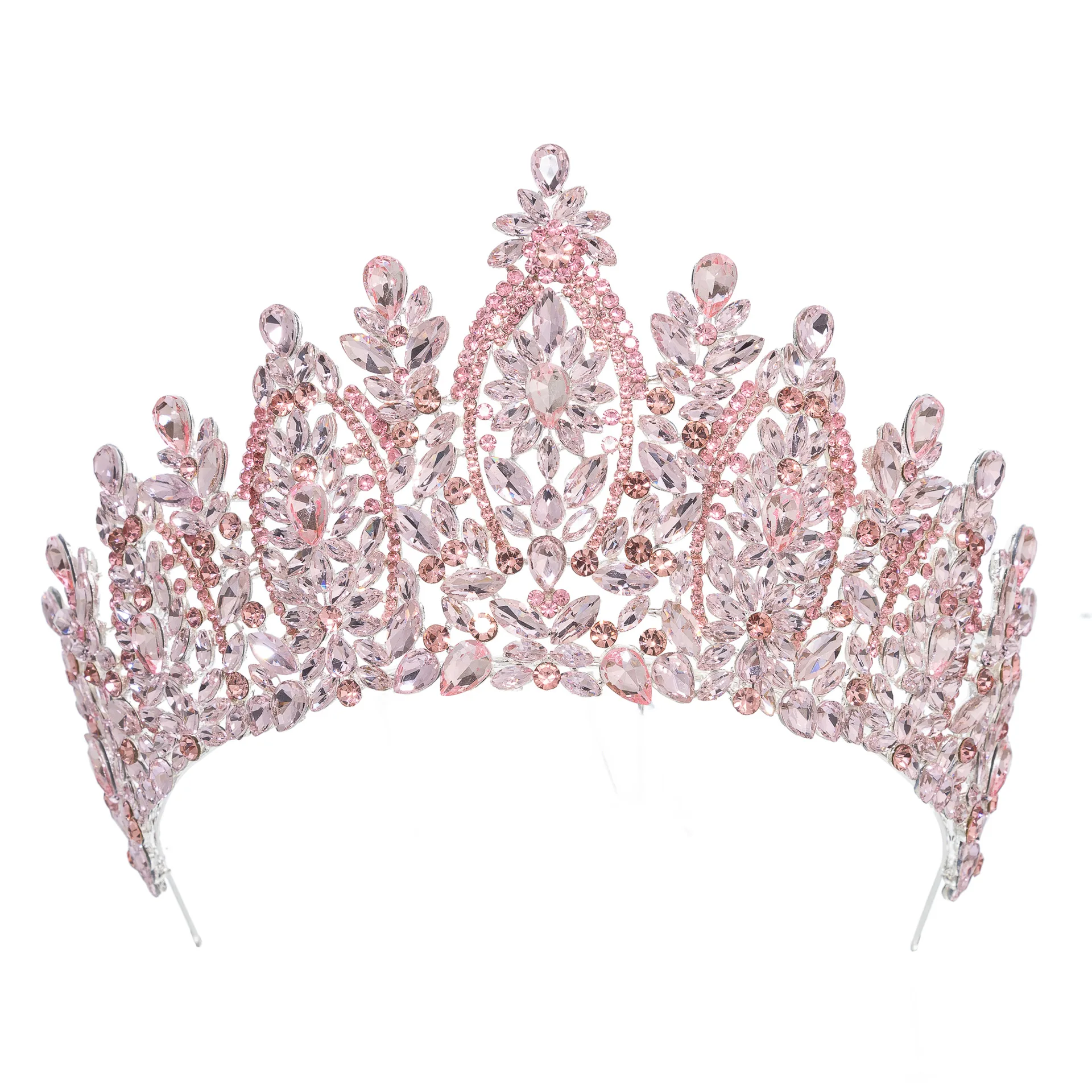 Luxury Wedding Crowns For Bride Big Crystal Queen Bridal Tiara Crown For Pageant Miss Universe Wedding Hair Jewelry Headdress