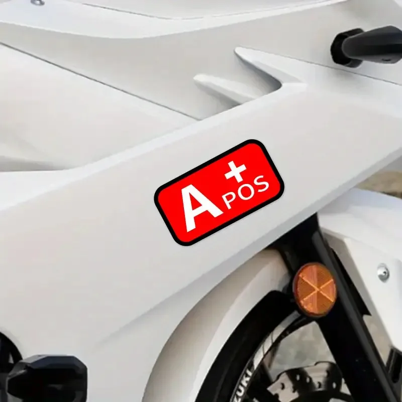 

1 шт. красные водонепроницаемые виниловые наклейки с группами крови A/B/AB/O POS NEG для украшения шлемов, автомобилей и мотоциклов