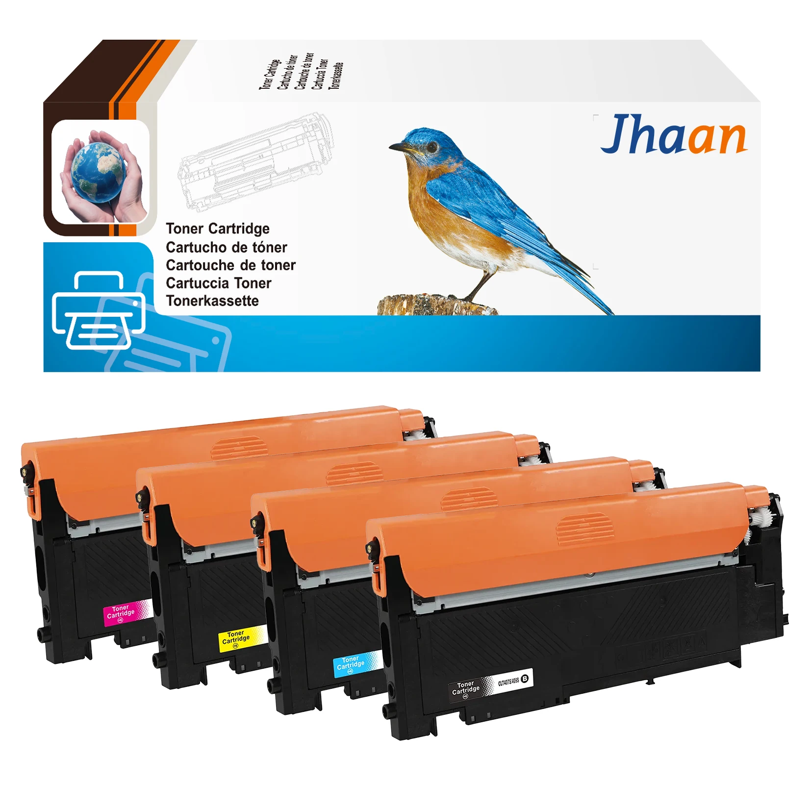 Jhaan CLT-407 CLT-409 Kompatibel mit Toner Samsung CLT-4072S K4072S C4072S M4072S Y4072S CLT-409S für CLP-320 CLP-325 CLX-3180 – Detail 1