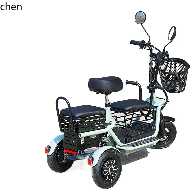 

HXL Flying Pigeon Electric Tricycle Small and Lightweight Women's Parent-Child Folding Battery Car