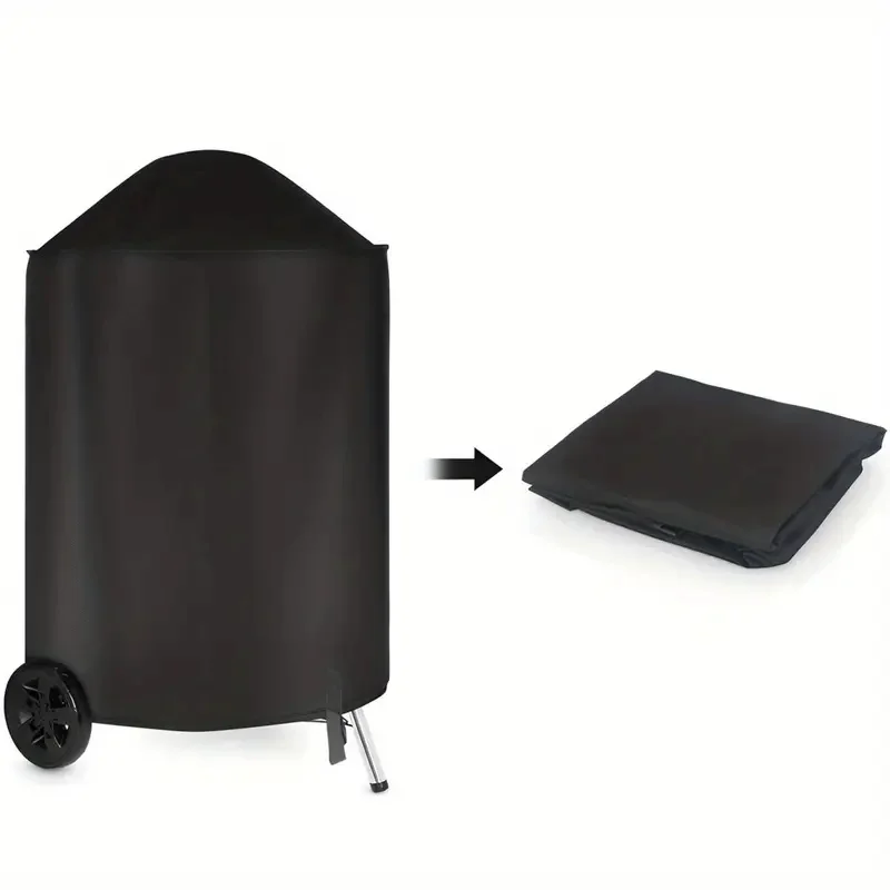 غطاء شواء أسود من قماش أكسفورد - غطاء شواية شواء عالي التحمل، مناسب للاستخدام الخارجي، غطاء شواء قوي قابل للتعديل #5