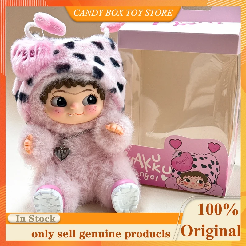 

Hot Genuine Wakuku Angel Pink Series Limitation Cute 19cm vinyl Dolls Hang Card Bag Pendant Decoration Child Birthday Gifts