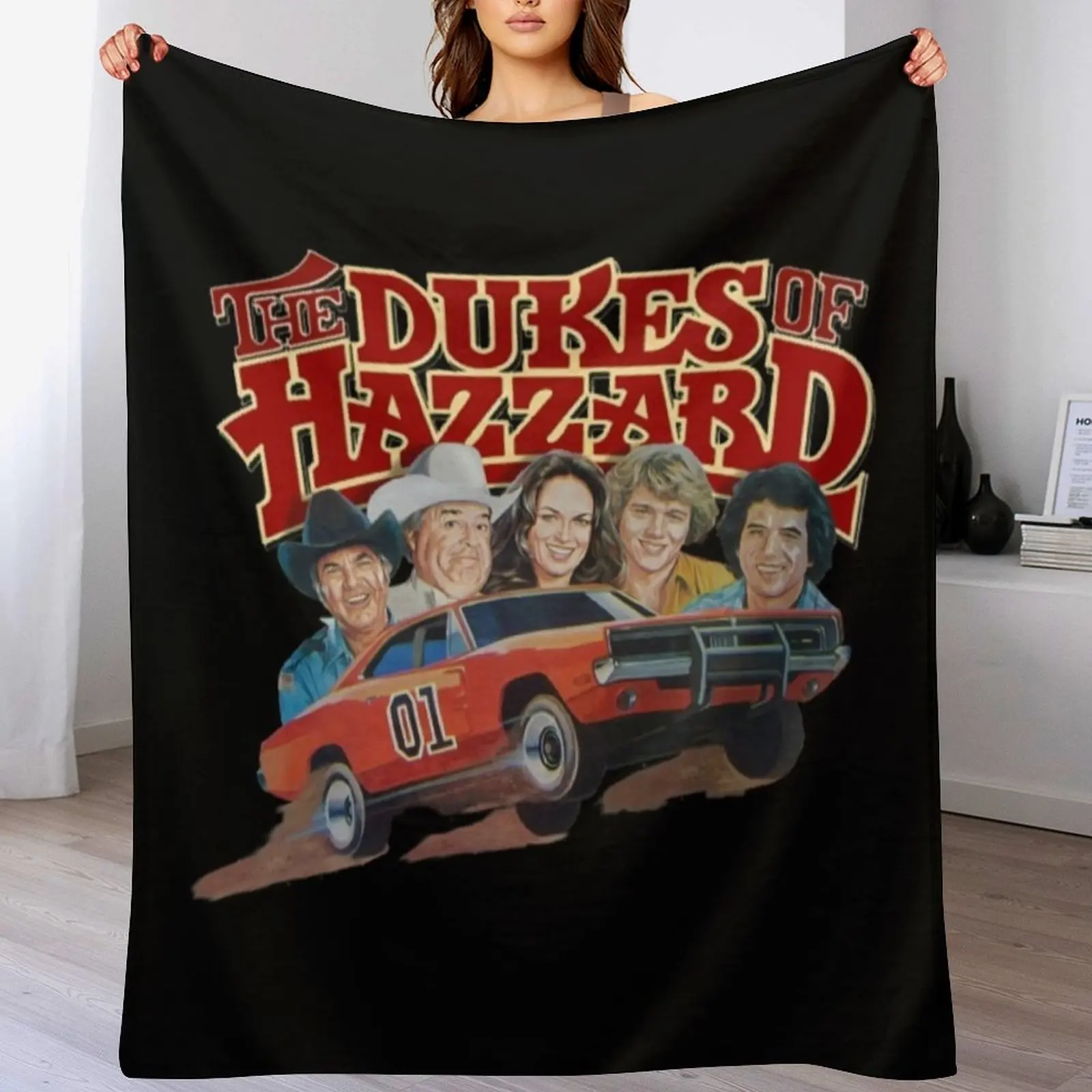

Dukes Of Hazzard T-ShirtDukes of Hazzard and General Lee Throw Blanket Soft Plaid funny gift Decorative Sofas Moving Blankets