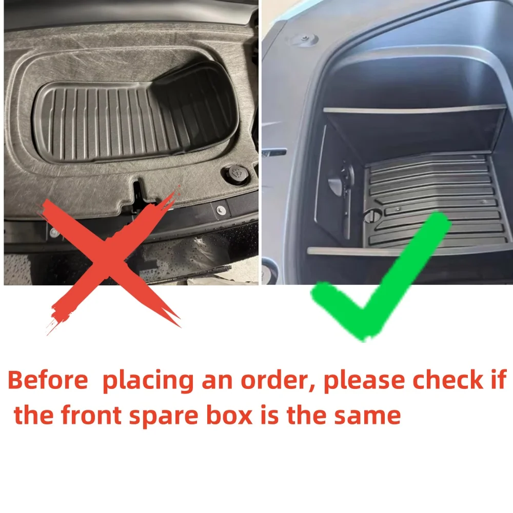 LUCKEASY für Tesla Model Y Juniper/Model YL 2025 2026 Auto Vorderkofferraum ABS-Trennwand Vorderer Ersatzteil-Organizer – Detail 1