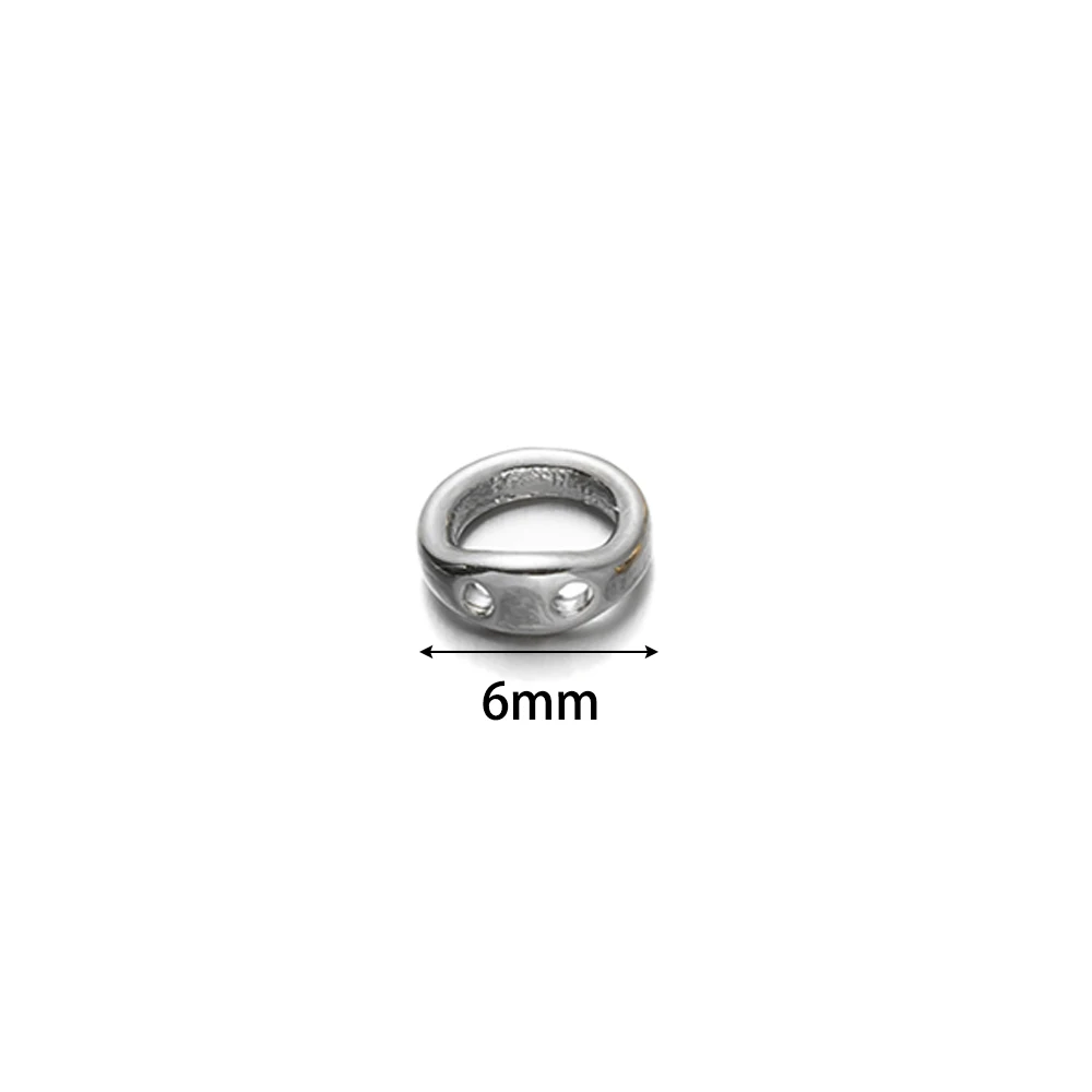 20pcs/Lot Double Hole Connector Ring For DIY Handmade Bracelets Necklace Jewelry Making Supplies Accessories Crafts Materials