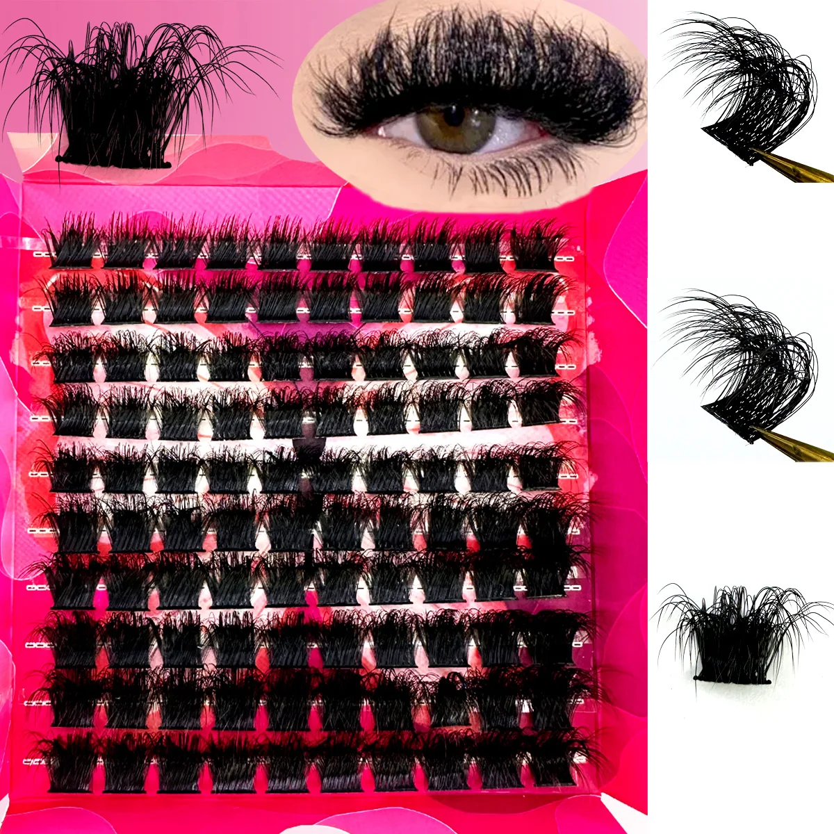 120/100 stücke DIY Cluster Wimpern 5d flauschige Volumen Wimpern verlängerung natürliche segmentierte falsche Wimpern Bündel einzelne Wimpern