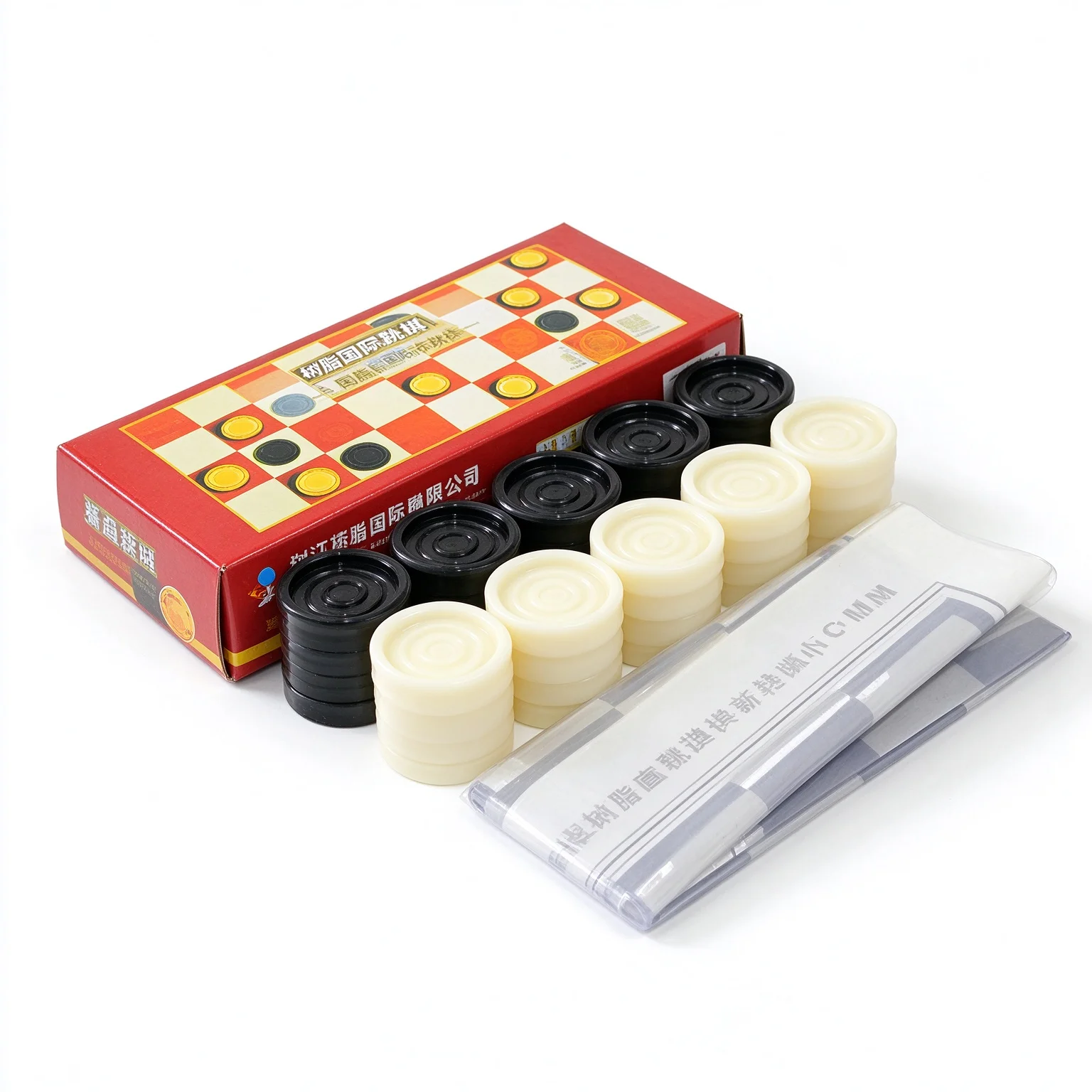 International Checkers Standard Competition for Plastic Chess Game, 100 Lattice, 3.5cm