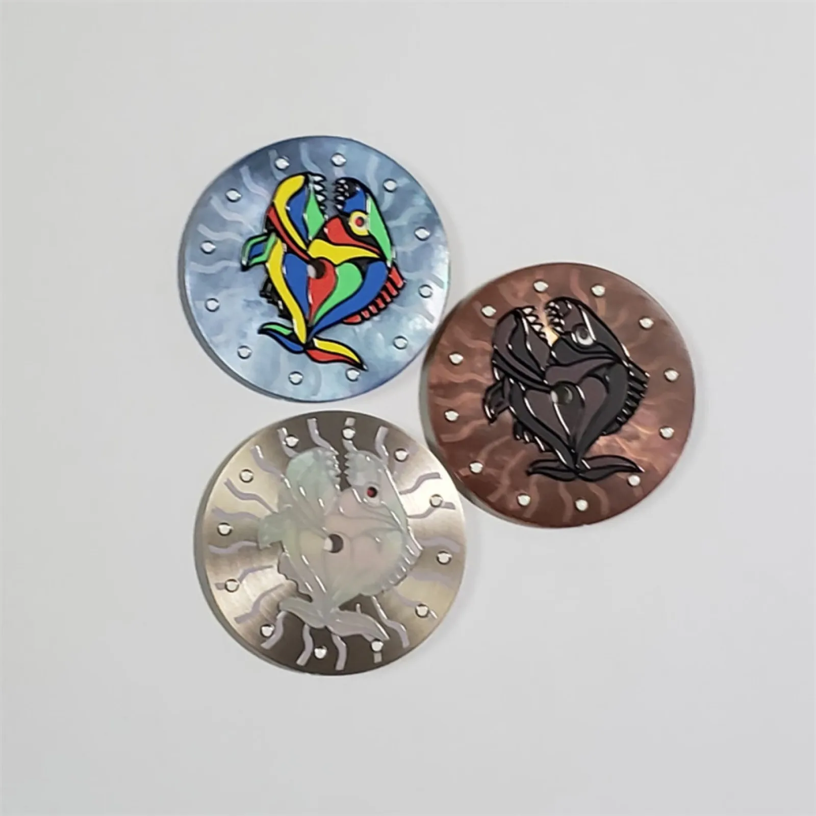 

Светящийся циферблат для часов с рисунком мультяшной рыбы для механизмов ETA2836, 2824, Mingzhu 2813, NH35, NH36