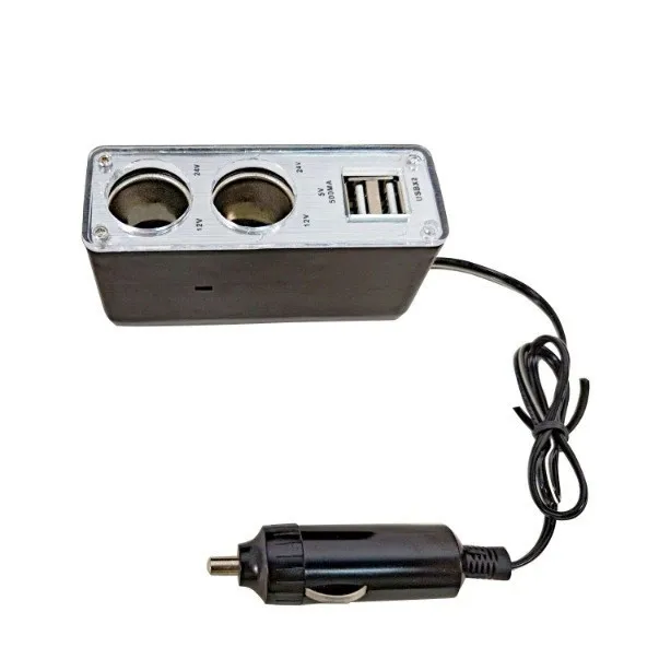 ww24 car dual USB one to two car cigarette lighter, car power connector, rechargeable