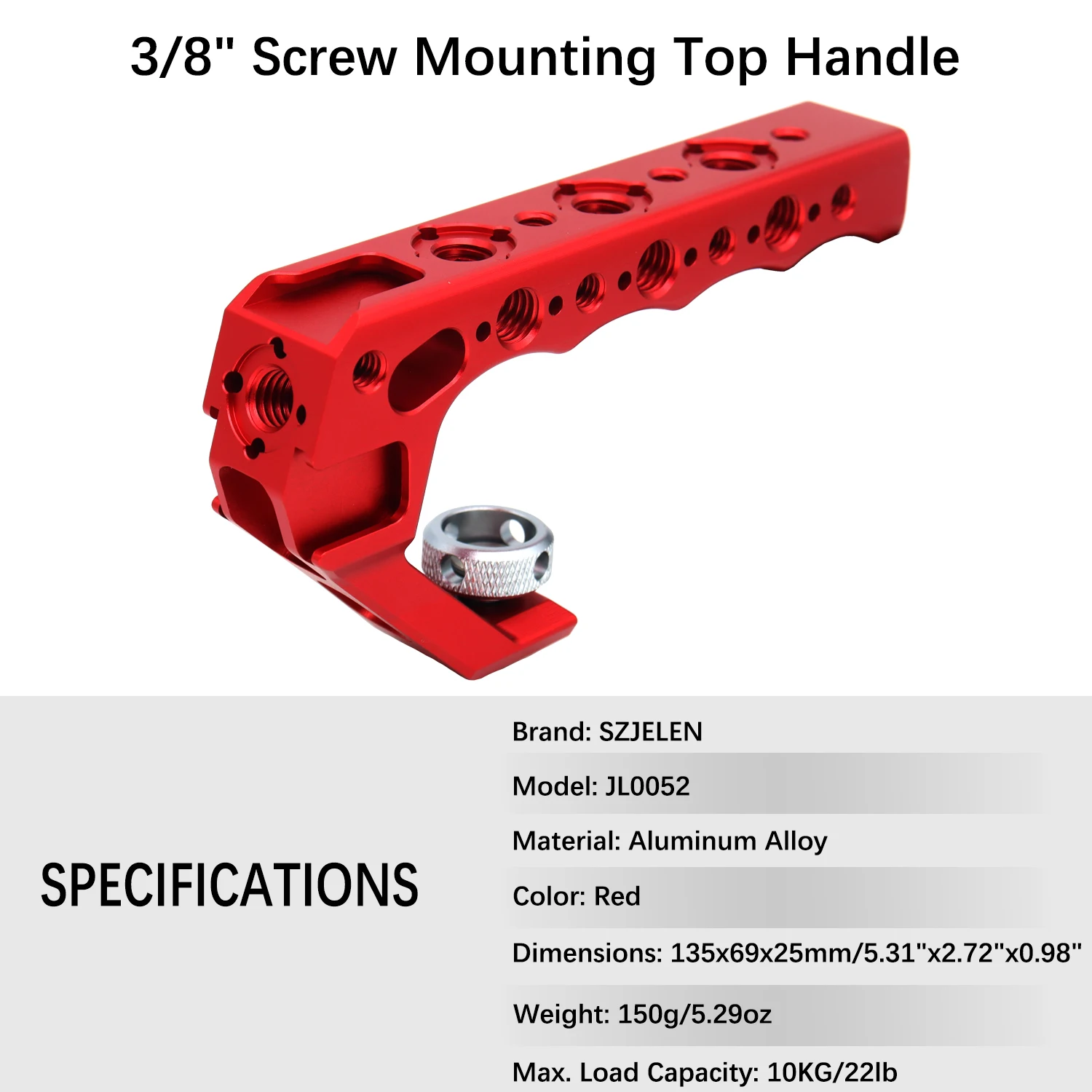 Suitable for DSLR Cameras, Top Handle For Professional Cameras, Can be Installed With 3/8 