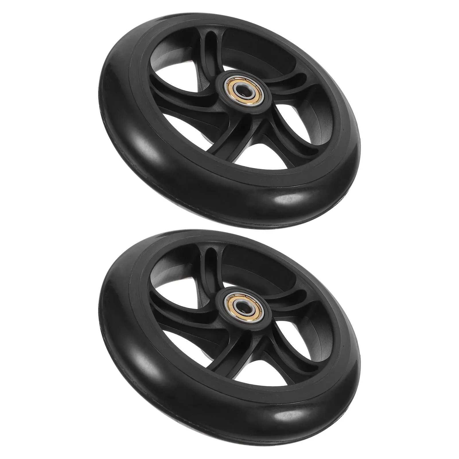 2 قطعة عجلات سكوتر البولي يوريثين دائم عملية هادئة قبضة ناعمة في الهواء الطلق داخلي حيلة لوح التزلج مجموعة عجلات