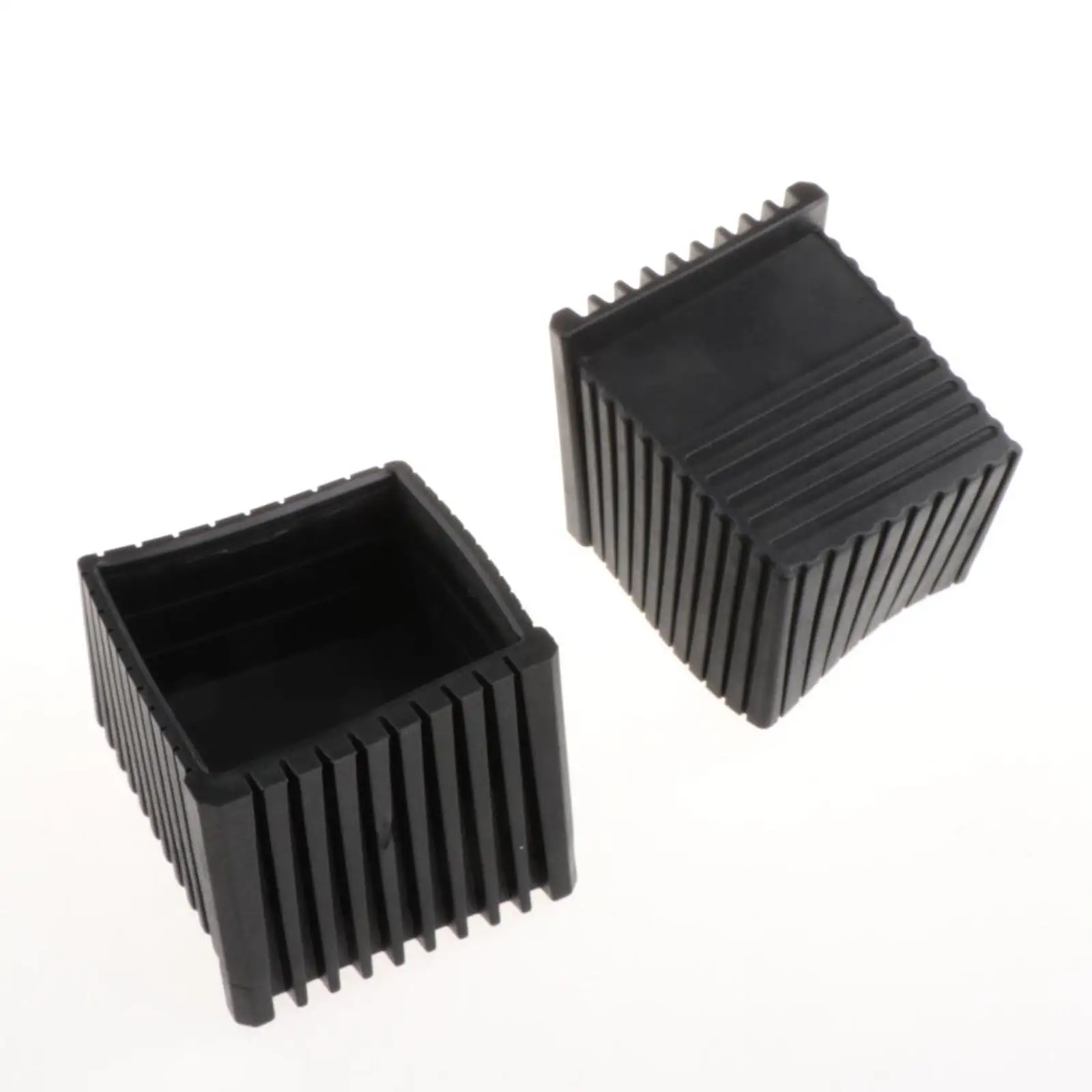 2 Pcs Fitness Equipment End Cap Gym Equipment Rubber End Caps Floor Protectors Replacement Parts Non-slip Square End Cover
